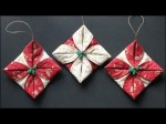 Another Hatchett Job, folded fabric ornaments, diy crafts